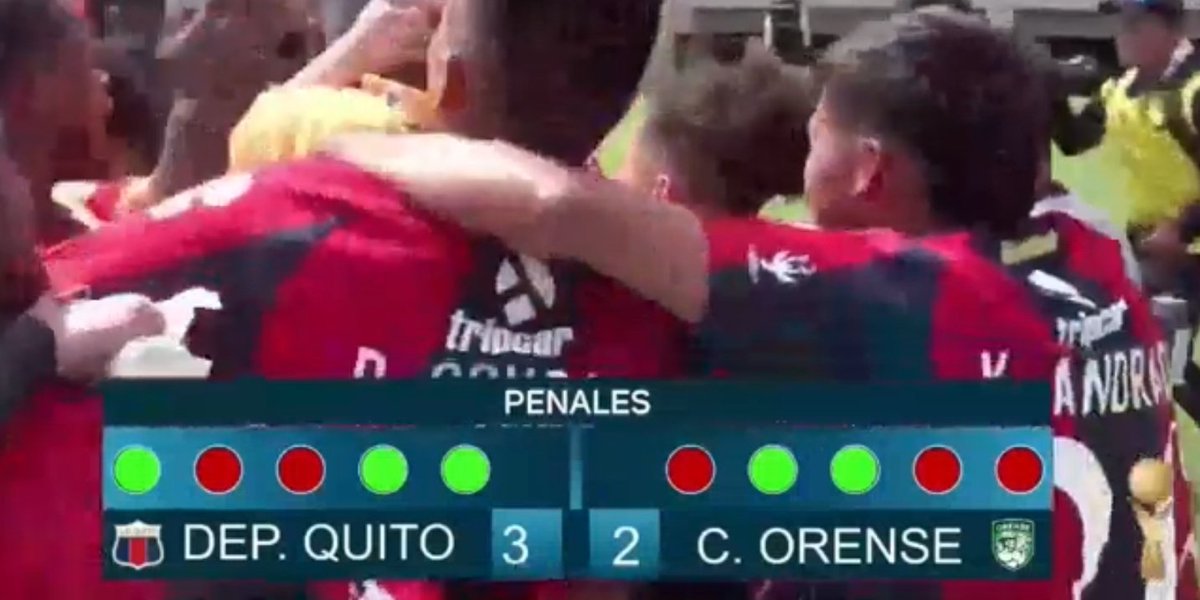 AzulGranaHincha's tweet photo. CLASIFICADO A 8VOS DE FINAL LA AKD 💙❤️💙

#DeportivoQuito ganó 3-2 a Cantera Orense, en tiros penales!!

En los 90 min terminó 0-0

Nuestro rival de 8vos de final será Toreros FC.

Vamos azul y granas paso a paso. 💙❤️💙 @Segunda_Ec https://t.co/9MdzLQ7RhZ