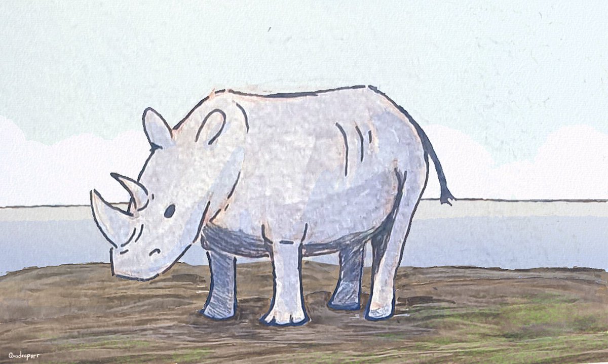 #Inktober2024 #Inktober #InktoberDay21

I'm mayhaps  very behind because uni is kicking my butt at the moment 
So look there's a rhino