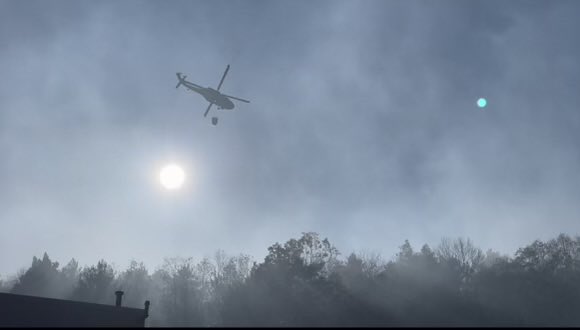 Please be aware that there will be a National Guard helicopter operating in the vicinity of Highland Avenue this afternoon as part of the ongoing fire response in that area.

Continue to avoid the wooded, impacted area as first responders work to address the fire.