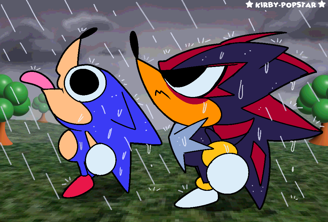 Kirby_Popstar_'s tweet photo. (Sonk.rom) Meanwhile, on a rainy day... https://t.co/Lscjd6GcAI