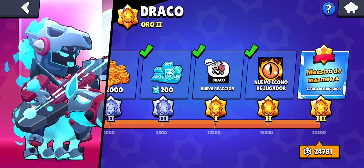 Keyrez_Zephyrin's tweet photo. #BrawlStars
Después de un largo tiempo lo logre.
Desconozco si soy el primero pero es un logro para mi haber llegado a oro 3 con Draco sin subir ni una copa. https://t.co/ezzWi0JHLh