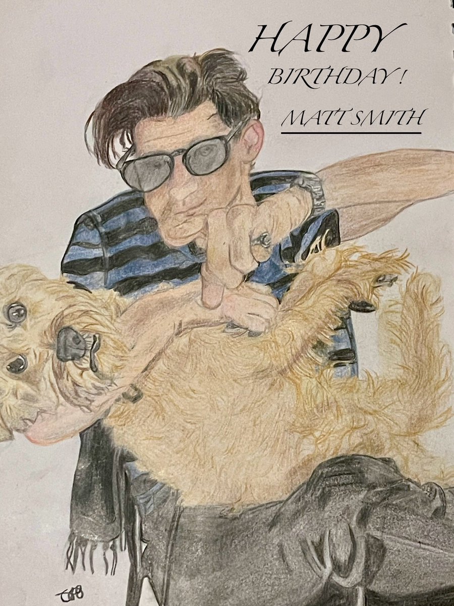 EleventhDrcool's tweet photo. To the most fabulous actor Matt Smith. Wishing you a very Happy Birthday. May you have loads of fun with your friends and family. Xxx 
Enjoy my fanart based on @smith_lynne post. 
HAPPY BIRTHDAY King!!!🥳 🎉🥰🎂🎁
#MattSmith #HappyBirthdayMattSmith https://t.co/ijbEjy4KhT