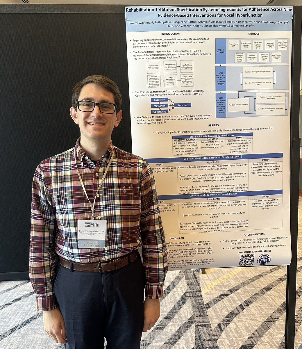 Jarrad Van Stan (@drvanvoiceman) on Twitter photo Proud of the MGHers that presented at Fall Voice - Jeremy Wolfberg and Jameson Cooper! I couldn’t be there since I got laryngitis right before the conference.
<a href="/MGHVoiceCenter/">MGH Voice Center</a> <a href="/MGHSurgery/">Mass General Surgery</a> <a href="/harvardmed/">Harvard Medical School</a> <a href="/IHPResearch/">MGH IHP Research</a> <a href="/JeremyWolfberg/">Jeremy Wolfberg</a> Proud of the MGHers that presented at Fall Voice - Jeremy Wolfberg and Jameson Cooper! I couldn’t be there since I got laryngitis right before the conference.
<a href="/MGHVoiceCenter/">MGH Voice Center</a> <a href="/MGHSurgery/">Mass General Surgery</a> <a href="/harvardmed/">Harvard Medical School</a> <a href="/IHPResearch/">MGH IHP Research</a> <a href="/JeremyWolfberg/">Jeremy Wolfberg</a>