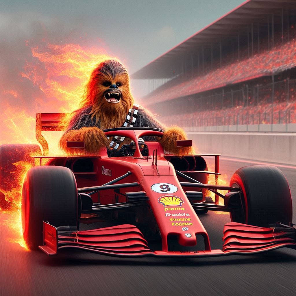 Seibacca's tweet photo. @dogwiz @Sei_FND Picture this: Sei-sponsored Ferrari, Seibacca at the wheel, roaring through the raceway. Only one outcome possible: absolute dominance. 👊💨 #FastestChain #SeiWins https://t.co/hz0cg4oSWJ