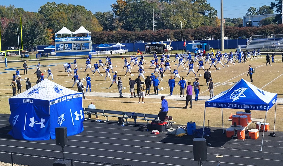 GrantNewton33's tweet photo. Had a great time @ECSUVikingFBall the Viking Pride is amazing! Thank you for the invite. The atmosphere didn’t disappoint. 
@CoachDC22  @CoachDoc_ECSU https://t.co/QZMsthp3BS