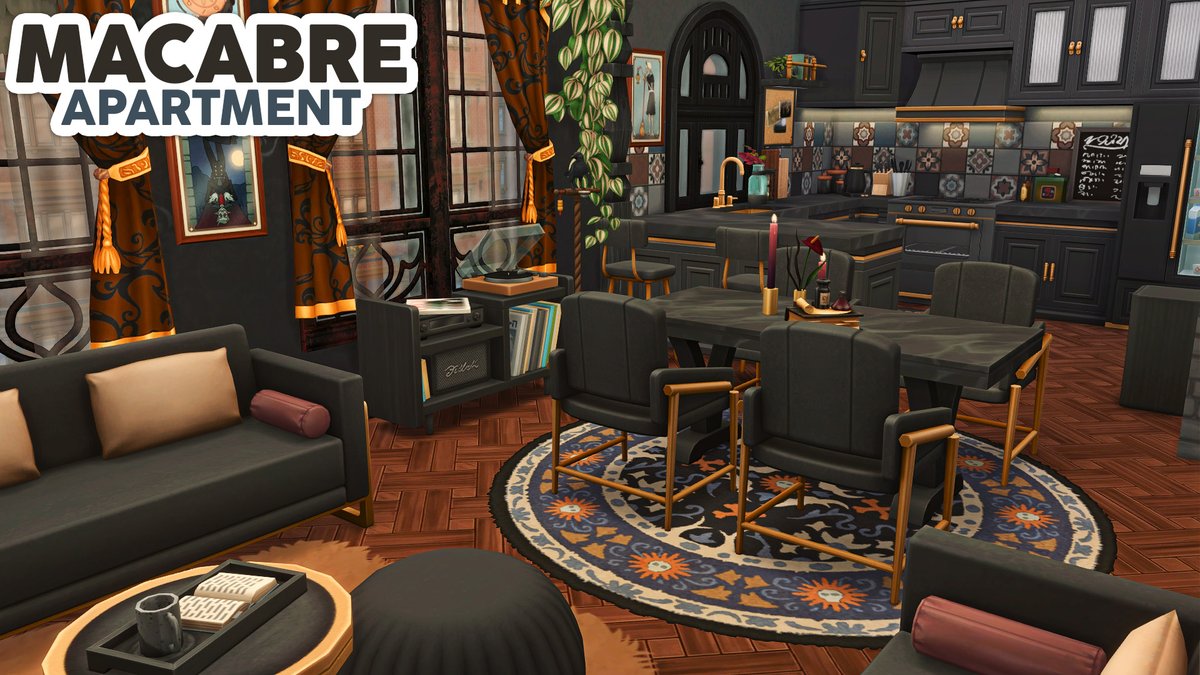 Gryphi's tweet image. Macabre Apartment 💀 // The Sims 4 Speed Build: Apartment Renovation youtu.be/nQ8r1xZGO5U