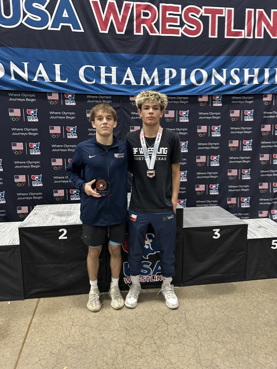 DSHS_Wrestling's tweet photo. Congratulations to Jackson Shipley and Cole Sides for placing at Preseason Nationals in Iowa! 👏💪 @DSISD @3fwrestling @CoachGZimmerman @marisa_tuzzi https://t.co/rdH3WNNTNC