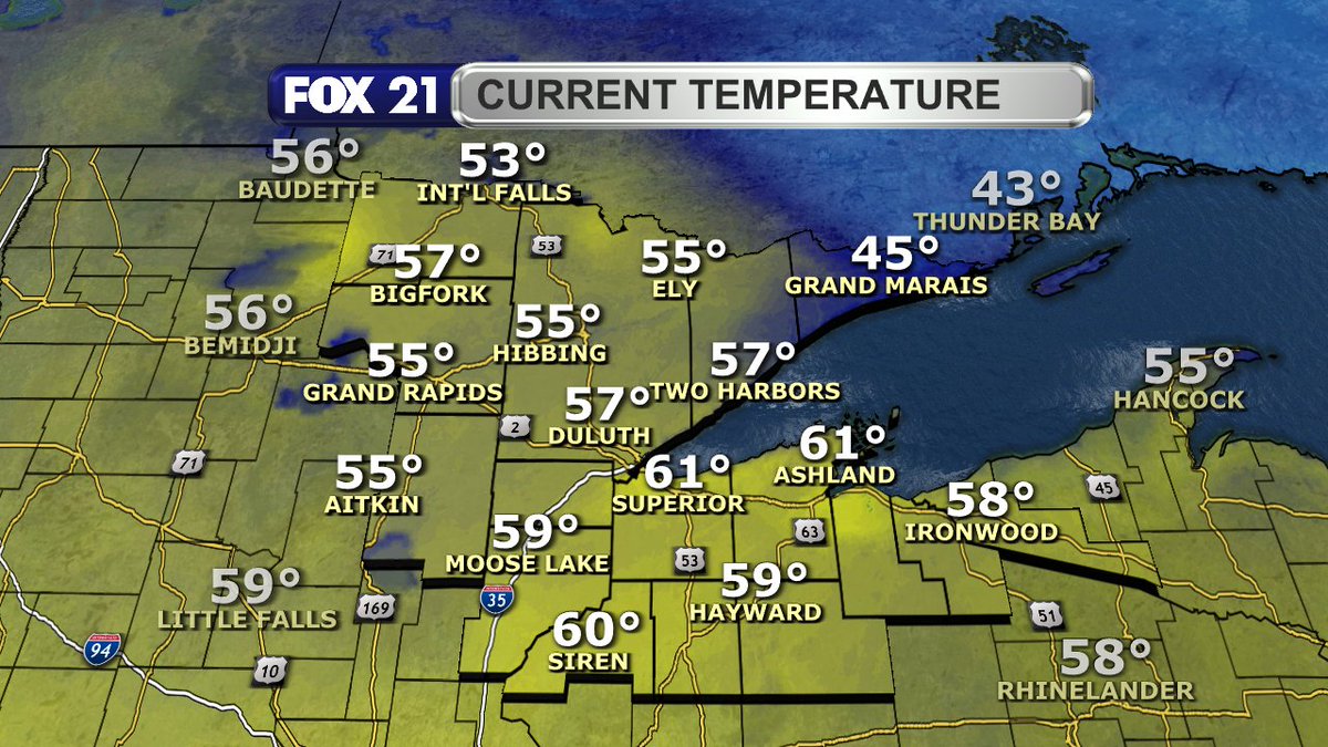 RustyMehlberg's tweet photo. Happy Sunday afternoon Northland!

It's been an ideal weekend to get outside and enjoy the warm temperatures and plenty of sunshine.

A more active weather pattern sets up over the region starting Tuesday. https://t.co/YRVIykRvzJ