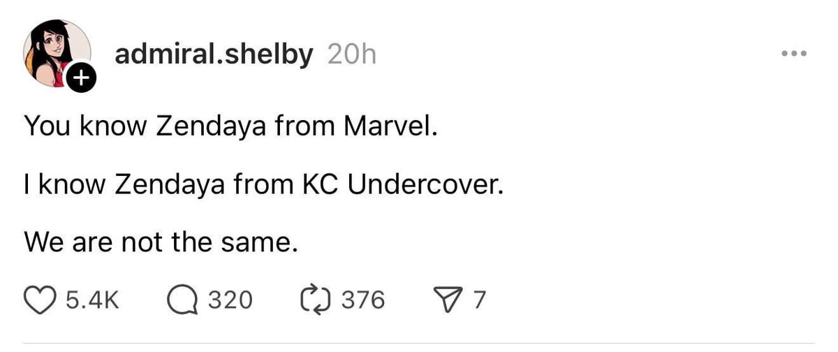 “i know zendaya from kc undercover” ??? girl stfu