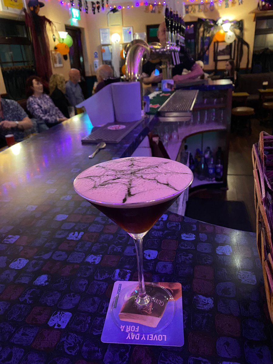 wrensnestpub's tweet photo. Beware: Our Irish Espresso Martini is spinning a web of flavor this Halloween! 🕸️ Swapping vodka for whiskey, it’s the perfect spooky twist on a classic. Dare to try one? 🎃☕️ #HalloweenCocktails #IrishTwist #EspressoMartini #TheNest #SpookySips https://t.co/vS96TWjFtt