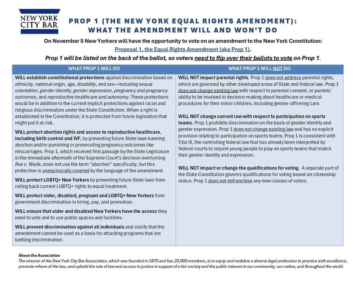 IlyssaFuchs's tweet photo. @GinaArenaNY is lying to the residents of northern Westchester with her yards signs and using them to attack members of the LGBTQ comm. for political gain. Disgusting. Prop 1 has NOTHING to do with girls sports. Real info ⬇️. Love, your friendly civil rights lawyer in Peekskill. https://t.co/AAdKH1BH69