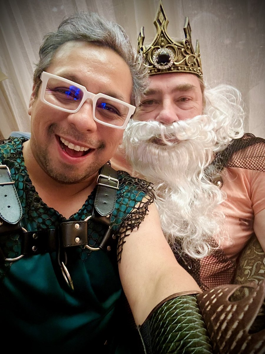 Young Neptune &amp; Daddy Neptune #gayhalloweencostume
