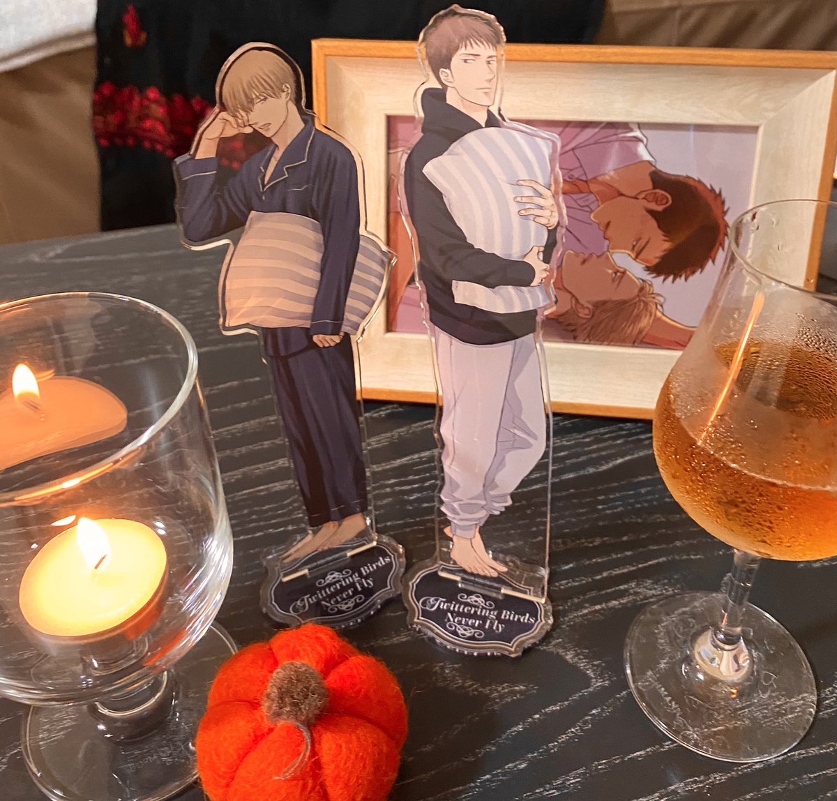 #百目鬼力誕生祭2024
百目鬼：昼も夜もただあなたのそばにいたいだけ❤️
矢代さん：本当にやりたいならダメでは無いけど⋯⋯とりあえず誕生日おめでとう🎂