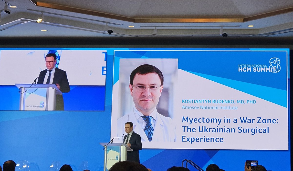Inspiring and humbling overview of HCM surgery in the Ukraine over the past few years from <a href="/Dremtro/">Kostiantyn Rudenko</a> #HCMSummit8