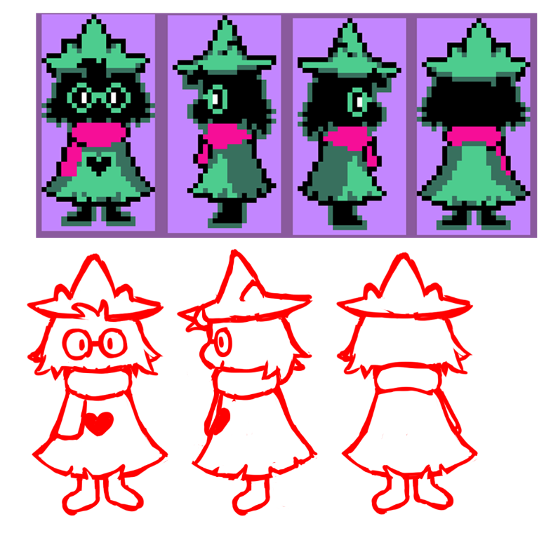 pynchosa's tweet photo. learning how to ralsei #deltarune https://t.co/tq5fsxfoFS