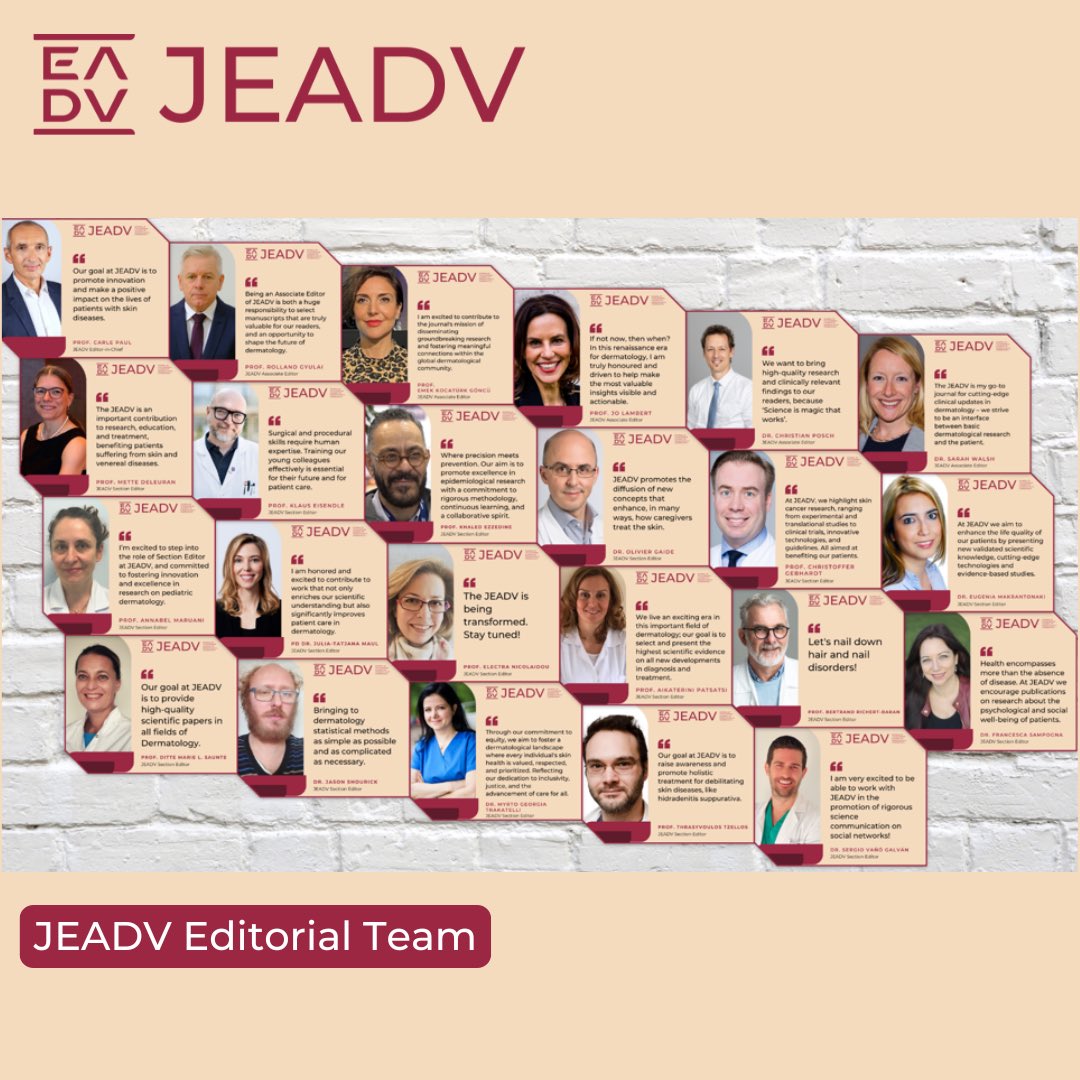 Happy to be part of the Editorial Team of the Journal of the European Academy of Dermatology <a href="/TheJEADV/">JEADV</a> 📖 🧑🏻‍💻 🧬🔝 <a href="/eadv/">EADV</a> 
Absolutely wonderful team led by Dr. Carle Paul! 👏🏻💪🏻 
#JEADV