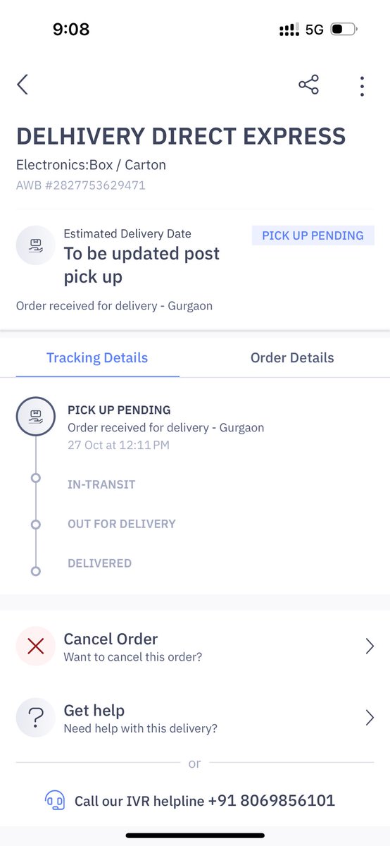 Imdileepshankar's tweet photo. @help_delhivery hello team, I have raised pickup today.. it’s still not picked up. There is no call support also, what kind of service is this. With my previous experience I trusted Delhivery now blindly, no response in chat box also. @delhivery https://t.co/N4P1PdwUsf