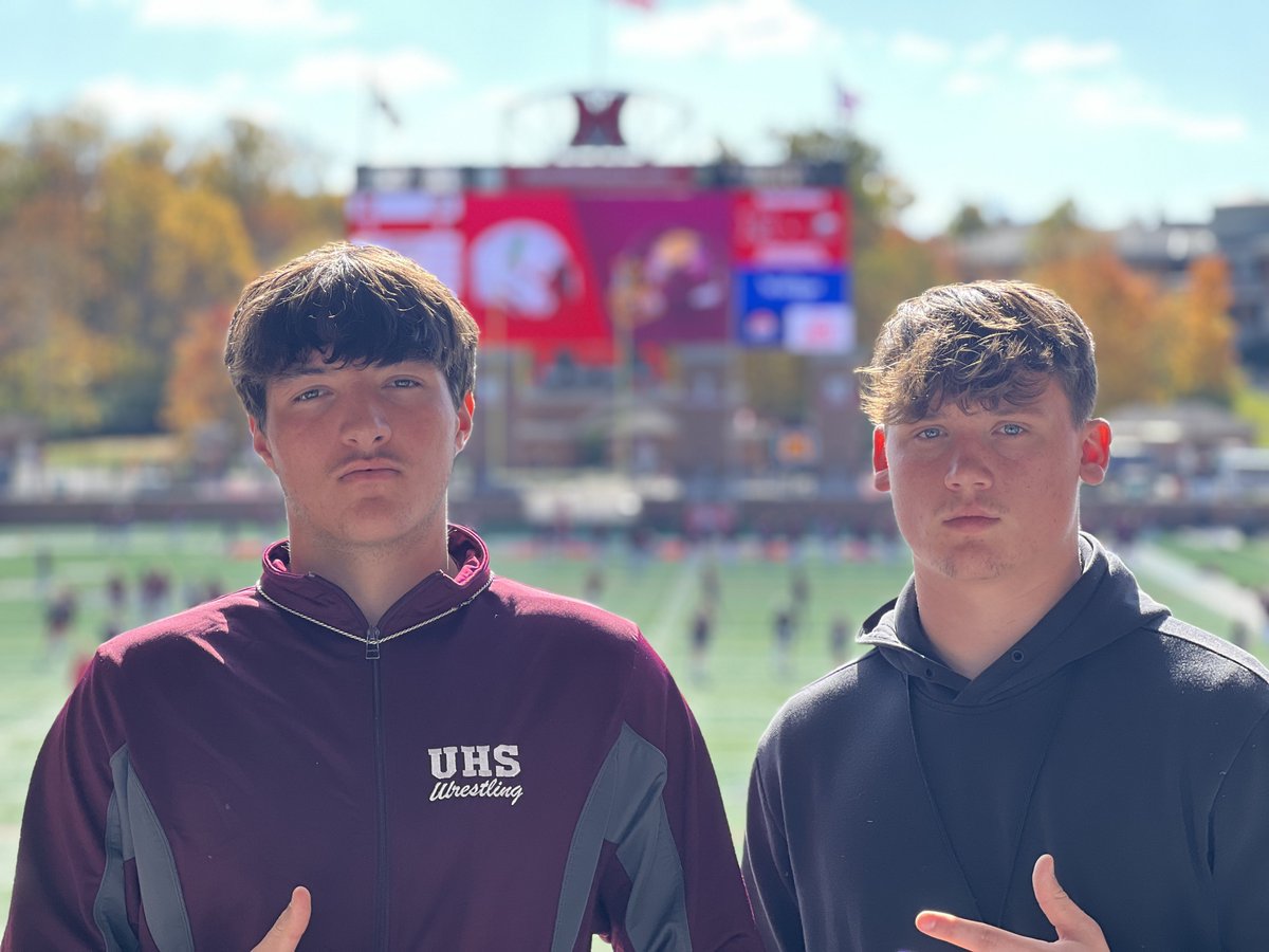 AustinHill247's tweet photo. I would like to thank @MiamiOHFootball for the hospitality and game day invite for @JudeUllom and I. Thank you @CoachYoch  @CoachBrechin https://t.co/RNu0ZINOuV