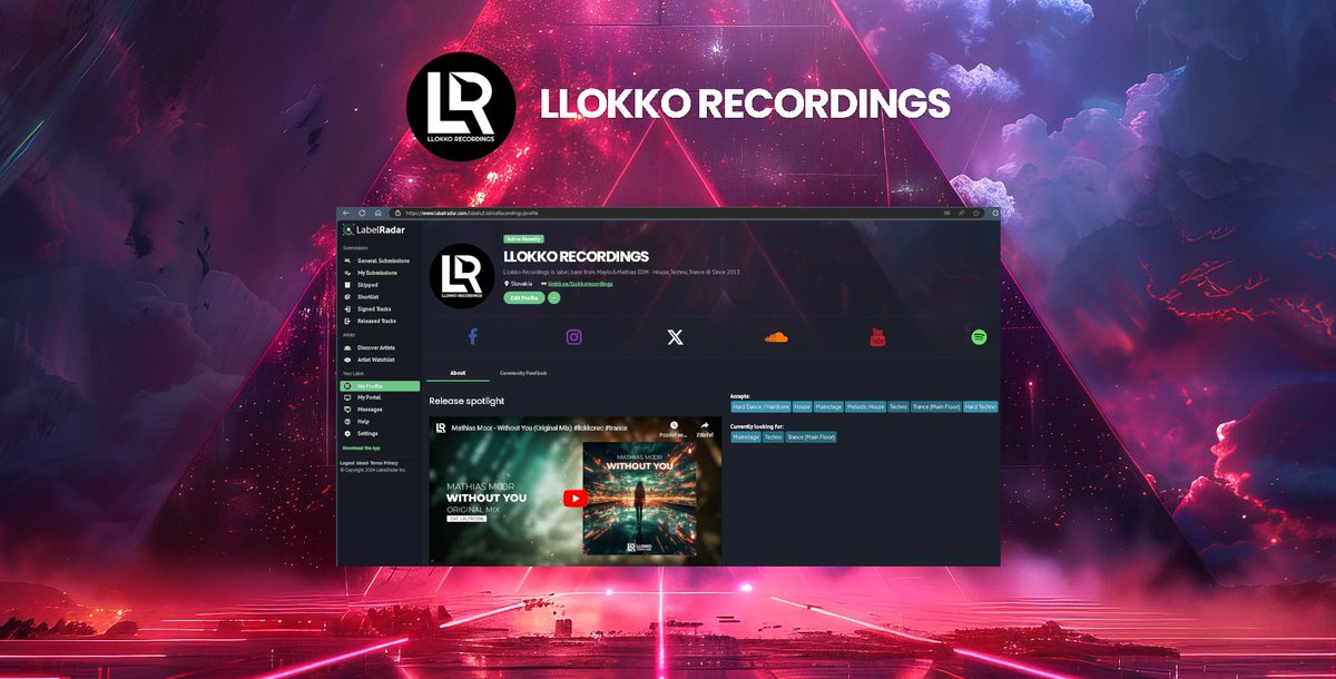 LlokkoRec's tweet photo. Hello LR FAMS :) we reached more and more Fans on worldwide social. Big Thank you :) Also opened new account on LabelRadar and new demo LR submission is: https://t.co/vSFCSLbSCY
You are welcome :) ♥
Big Thank you for your really amazing support ❤️

Thanks LR - team :) https://t.co/eXO8Bsmgfi
