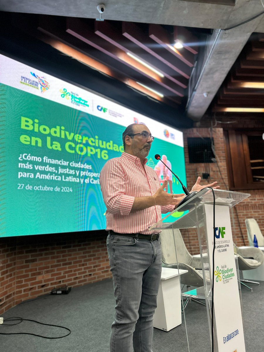 🎙️ “El objetivo de la Red de BiodiverCiudades es financiar ciudades más verdes, justas y prósperas”, señaló nuestro presidente <a href="/sergiodigra/">Sergio DiazGranados</a> en la apertura del encuentro ‘¿Cómo financiar ciudades más verdes, justas y prósperas para América Latina y el Caribe?’.

Díaz-Granados