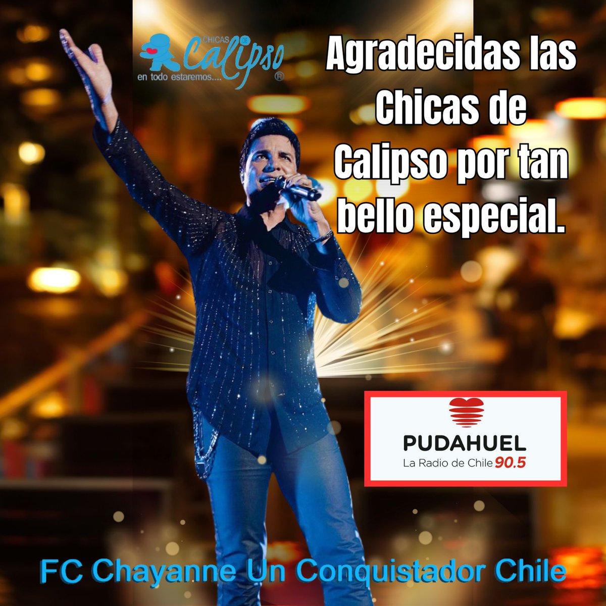CHICASDECALIPSO's tweet photo. Suena #PeligroDeAmor de @CHAYANNEMUSIC en @RadioPudahuel gracias querido #Pablito por el mini especial 👏👏🎤 #FcChayanneUnConquistadorChile https://t.co/oQJaC0K80W