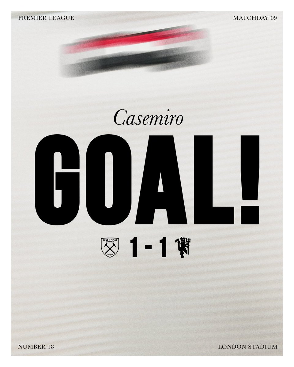 Our no.18 draws us level with a headed finish 💪

#MUFC || #WHUMUN