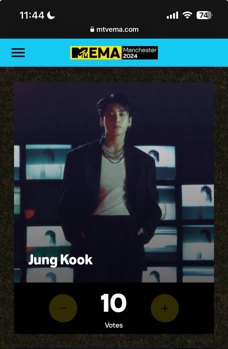 smol_kia's tweet photo. Daily voting reminder🚨
Please vote for Jungkook for MTVEMA Best K-Pop
Voting ends: November 10

#MTVEMAs2024 #Jungkook

🔗https://t.co/d0vOuntvE0 https://t.co/9IcGyfZGc5