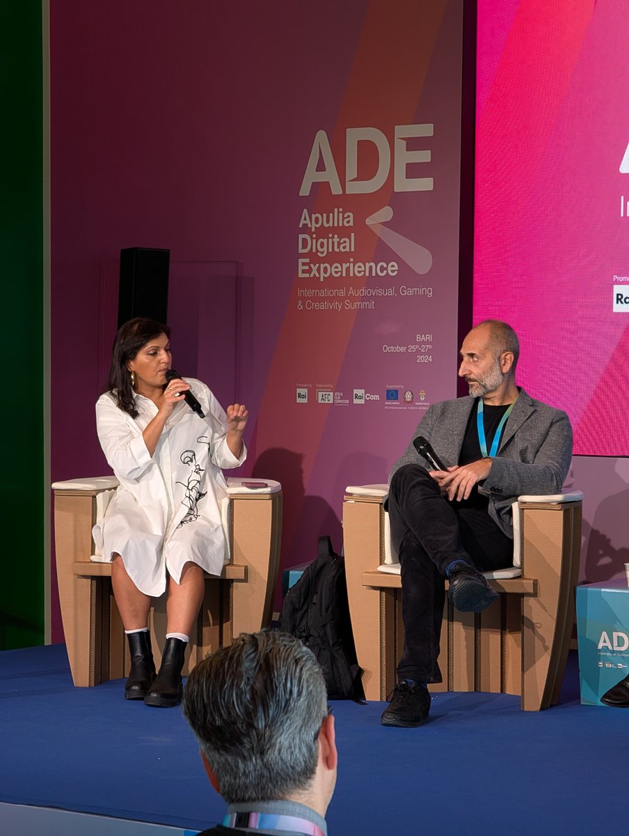 FabioBelsanti's tweet photo. From moderator to guest, on the third day of the second edition of ADE (Apulia Digital Experience).

#ApuliaDigitalExperience #ADE2024 #AgeOfGames #VideogamesAndCulture #HighCulture #Ludus #GameCulture #DigitalExperience #ApuliaFilmCommission https://t.co/XJn5iVlQik