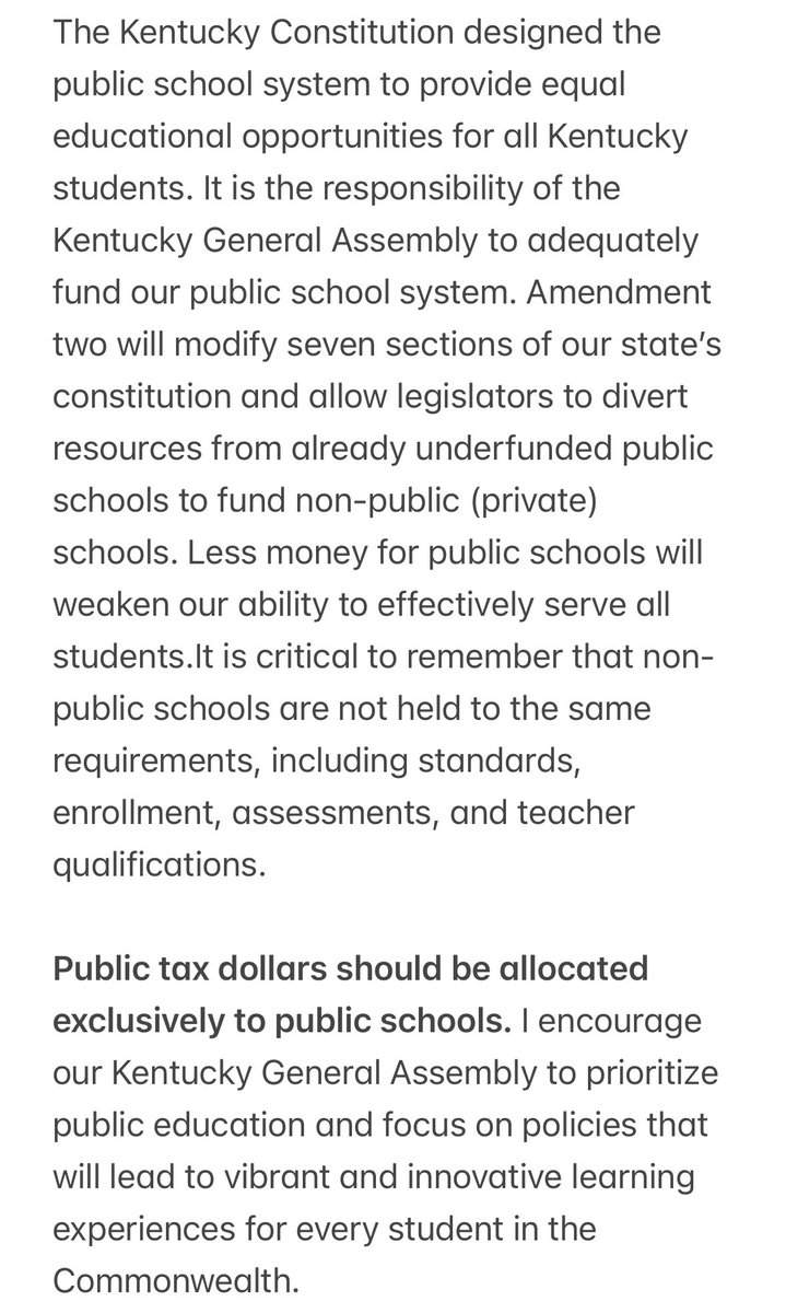 I am voting no on Amendment 2. Public tax dollars should be allocated exclusively to public schools.