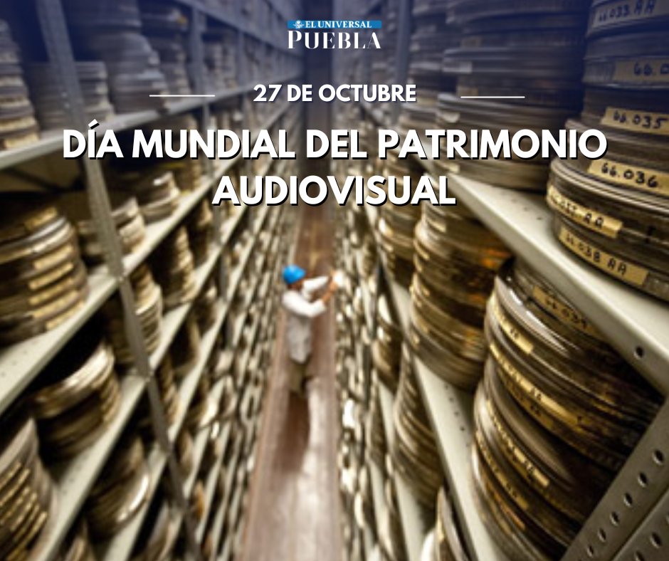 UniversalPuebla's tweet image. 🌎🎞 Cada 27 de octubre se conmemora el Día Mundial del #Patrimonio #Audiovisual, con el objetivo de #promover y #concienciar el valor #histórico, #social y #cultural del #cine, la #radio y la #televisión como medios para comprender las experiencias multiculturales del mundo.