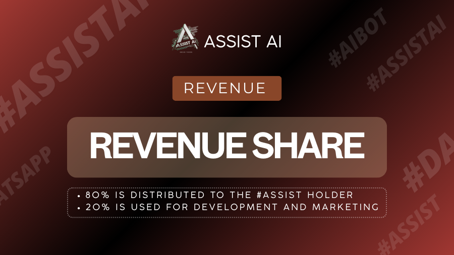 RexusXbtc's tweet photo. ✨Revenue share
Out of the total revenue generated by #assistai,
80% will distributed to the holders and 20% will be sorted for the development of new technologies.
The revenue share helps users to create a passive income.
The more you hold the more you earn. https://t.co/oF4E5tSVrG
