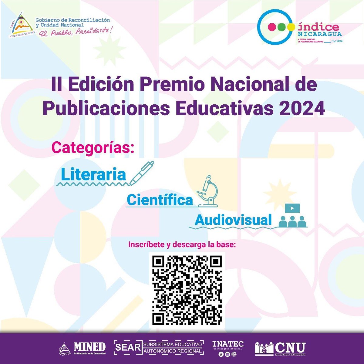 Comisión Nacional de Educación ha extendido la convocatoria a la Segunda Edición del Premio Nacional de Publicaciones Educativas hasta el 31 de octubre. 

Podés participar en las categorías científica, literaria y audiovisual. 

🔗 Inscribite aquí: bit.ly/40bzFER