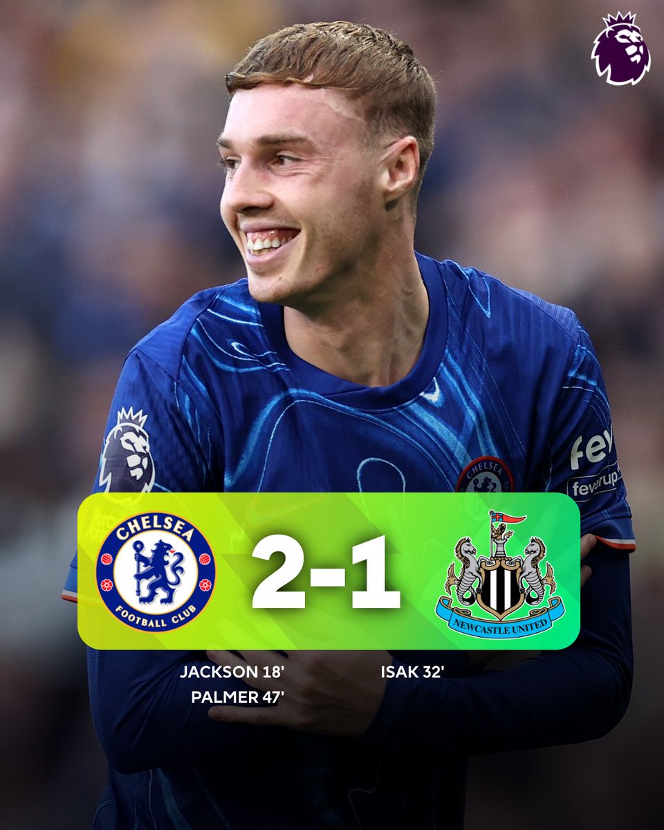 premierleague's tweet image. Cole Palmer's winner sees Chelsea back into the top four 🔵

#CHENEW