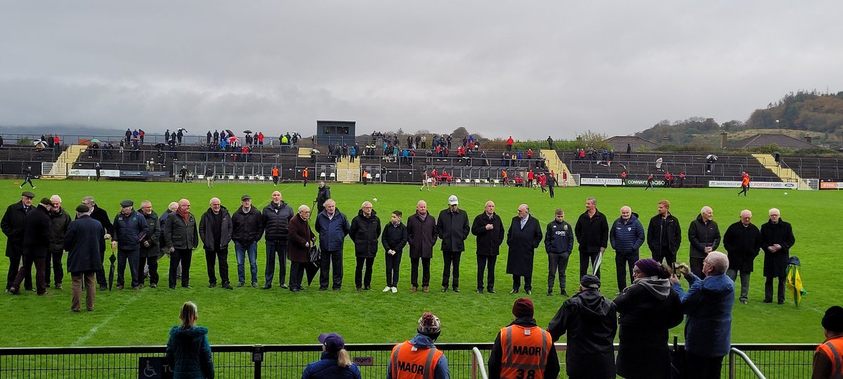 The St. Pats 1974 team being honoured at half time in today's <a href="/sligogaa/">Sligo GAA</a> final
