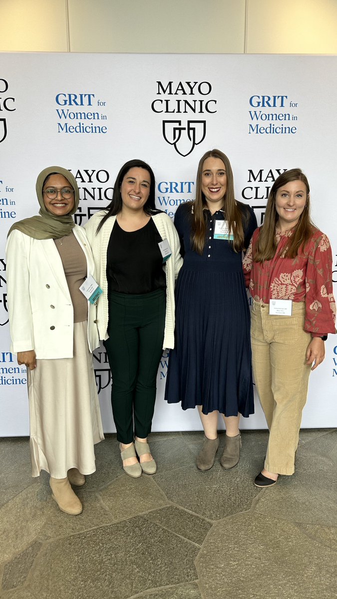 SyedaMinaMD's tweet image. After the 3-days @MayoGRIT, feeling recharged and inspired to be a better version of myself. Special thanks to @anjalibhagramd and @SMoeschlerMD for organizing such an extraordinary conference to empower fellow women in medicine and young trainees 🙏🙏 cant wait for next year!