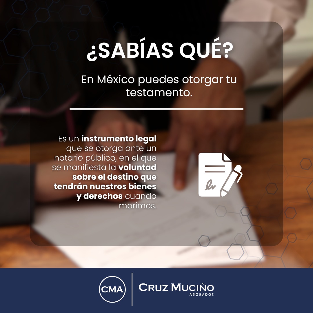 CMAabogados's tweet photo. ¿Sabías que en México puedes otorgar tu testamento? 📝

Es importante proteger tu patrimonio y asegurar el futuro de tus seres queridos.💡

⚖️ En CMA Abogados te asesoramos en todo el proceso:  https://t.co/wKc9vQn1Ns
#CMAAbogados #AsesoríaLegal #AbogadosMéxico #DDHH https://t.co/wMM49ZMfuN