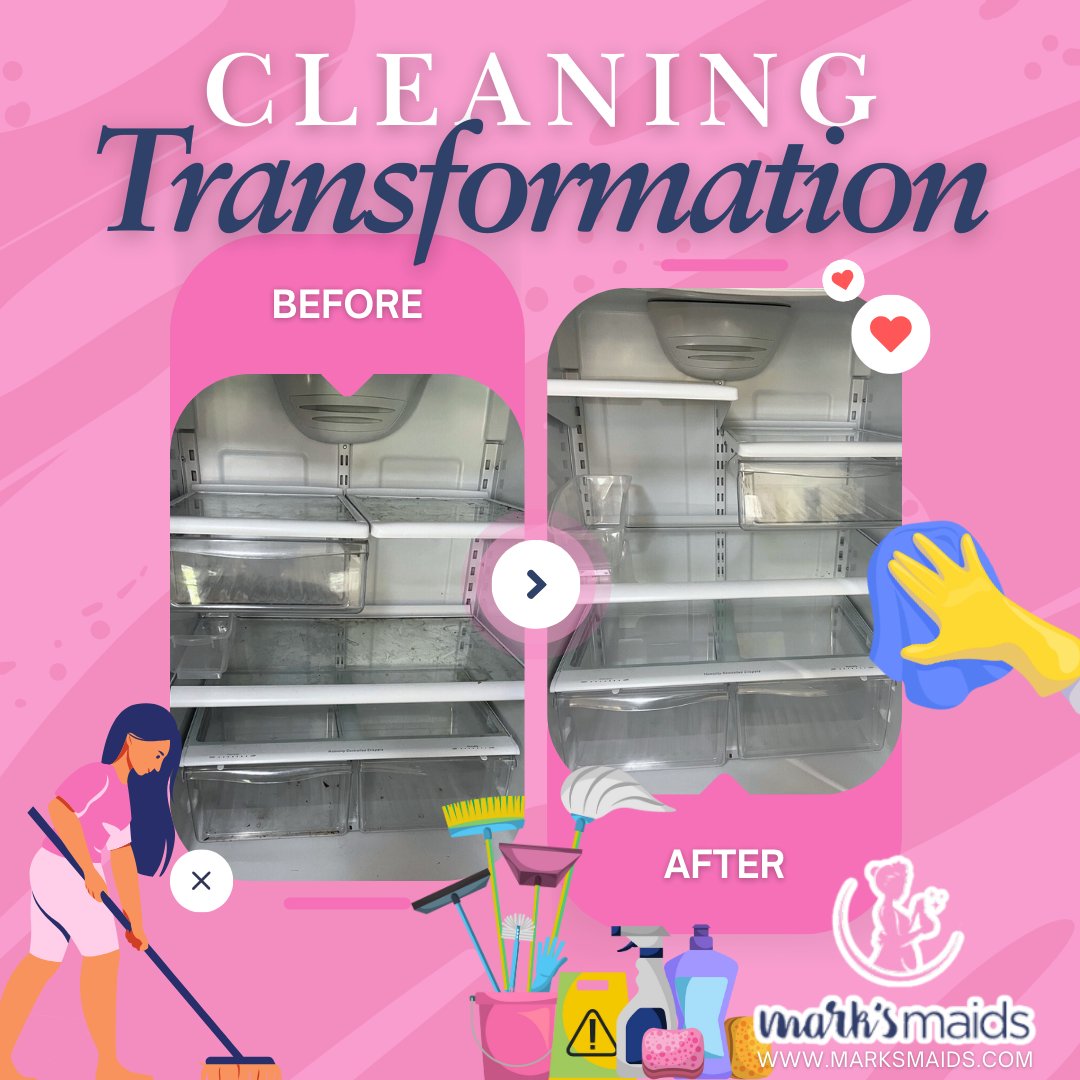 marksmaidsSC's tweet photo. Witness the magical transformation of a stubbornly stained sink and dusty fridge into a fresh, gleaming masterpiece, all thanks to the expert touch of @marksmaids. 💪 Let your home sparkle like new! 🌟✨ https://t.co/wNblPngdyU