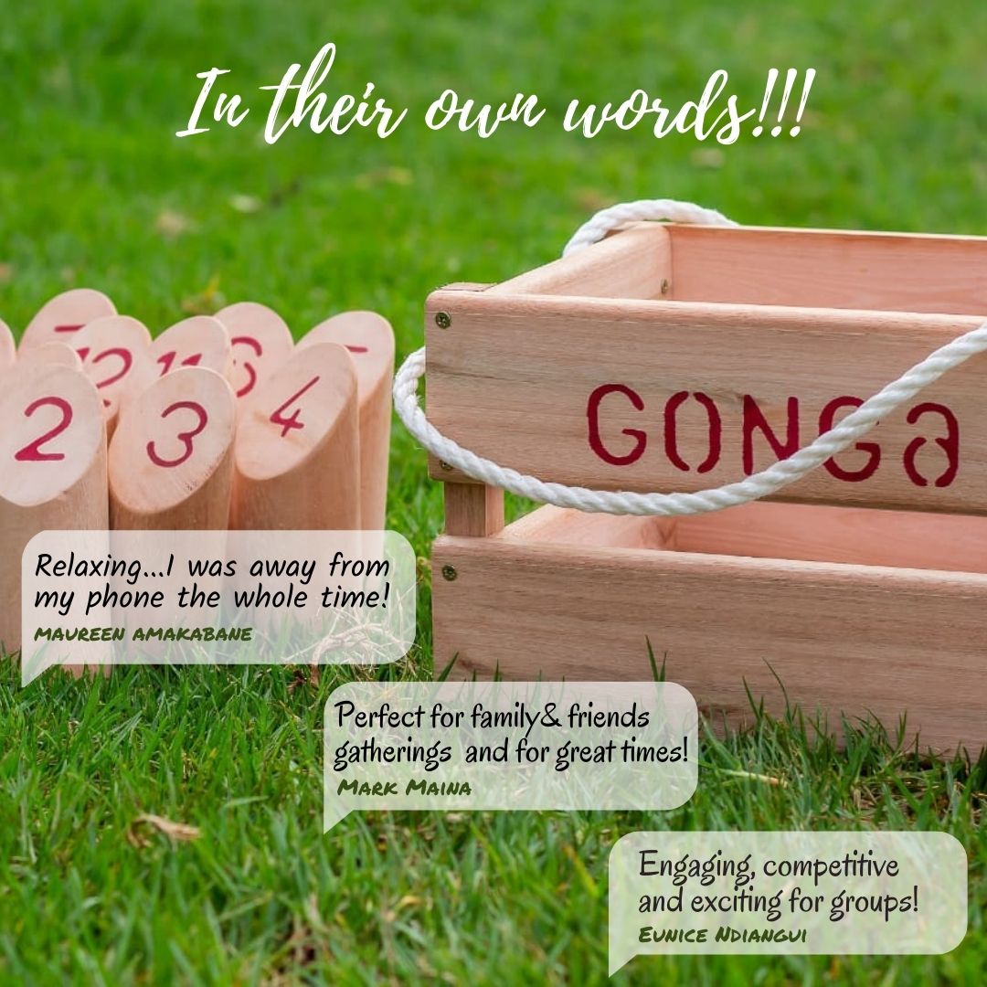 A heartfelt thank you to everyone  who shares thoughts and experiences about GONGa the game with us. 

Your feedback inspires us and fuels our passion to keep spreading the GONGa experience!

Have a great week ahead!
#grateful
#gongathegame
#giftsmadeinKenya
#gongathegamefamily