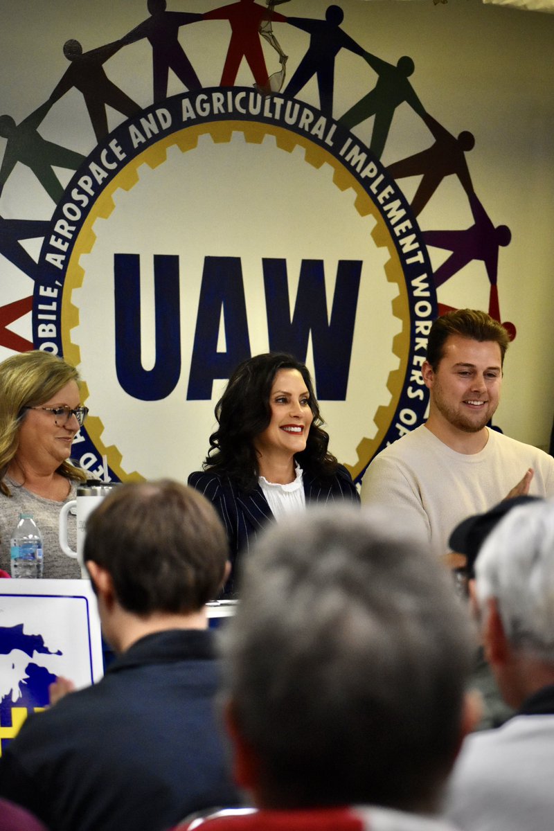 Michigan: We've got great candidates like @jaime_churches, Kyle Wright, @farooqifor57, <a href="/ShadiaMartini/">Shadia Martini</a>, Trevis Harrold, and Janise O’Neil Robinson running up and down the ballot. I know they will fight for everyone—from union workers to small business owners, and every Michigander
