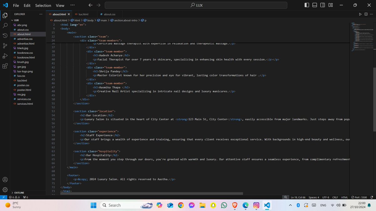 Deadly_ruch's tweet photo. 30 days learning of web development with #LearningUtsav on day24. I have completed my #LUD24 worked on simple sections and divisions . Having fun with @LearningUtsav
#FestivalOfLearning https://t.co/z5pNtQFxgG
