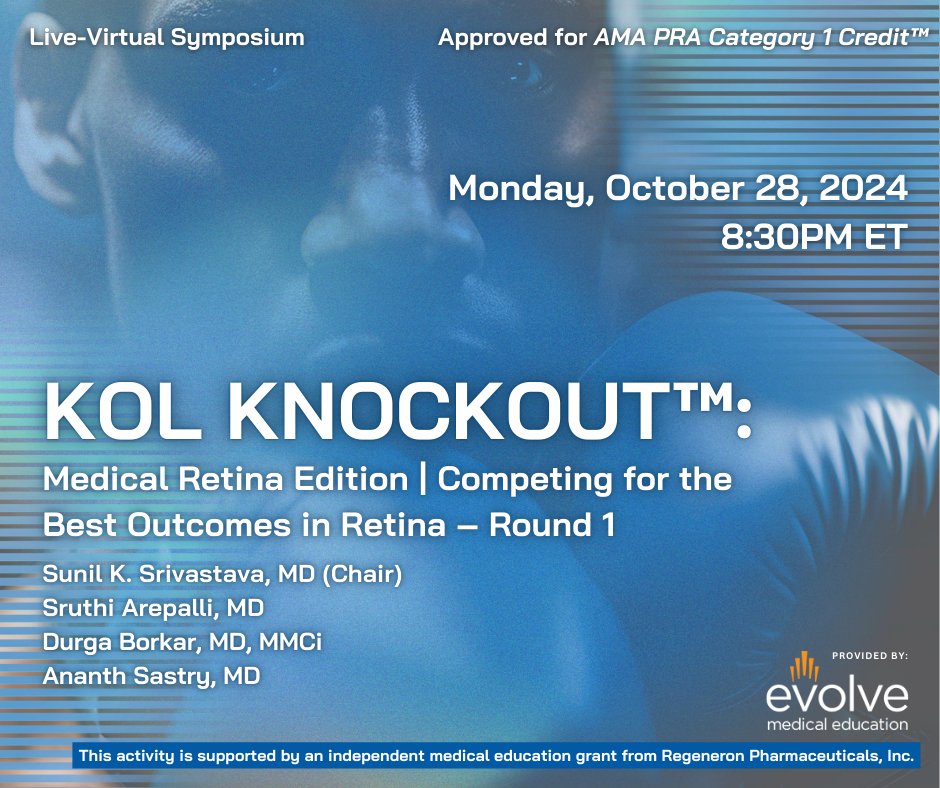RetinaToday's tweet image. Tune in to see KOLs tackle challenging case studies and share their insights! Who will emerge victorious in Round 1? Don&apos;t miss the excitement!
bit.ly/4eVzDp7