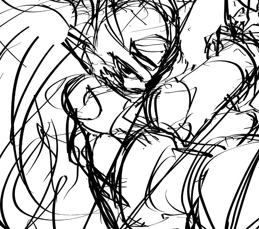 aste_Re_sk's tweet photo. ちょっと進捗(くっっっそ汚い下書き) https://t.co/Tr6qSuYqqk