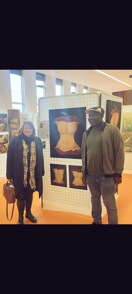 christelleritz's tweet photo. De belles rencontres à la 9ème édition de l'exposition d'art organisée par l'association Trinat à #chalampe 🖌🖼
Ravie d'avoir pu échanger avec Bonito Nyakpo, organisateur de cette magnifique exposition.
#circo6806
#christelleritz
@RN_GrandEst
#Culture https://t.co/98Q3aR3ke4