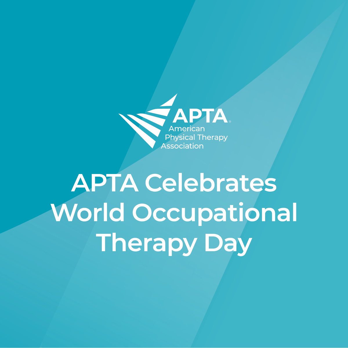 APTA thanks our colleagues in occupational therapy and AOTA on #WorldOTDay for their partnership, service and impact to the health of individual and communities. x.com/AOTAInc
