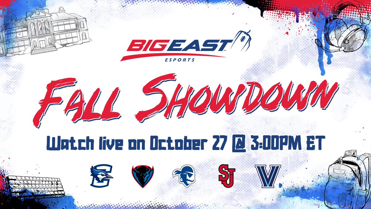 Playfly College Esports (@playflygg) on Twitter photo IT'S GAME DAY! Watch the <a href="/BIGEAST/">BIG EAST Conference</a> Esports Fall Showdown today to see top performing students from <a href="/gocreighton/">Creighton Bluejays</a>, <a href="/DePaulEsports/">DePaul Esports</a>, <a href="/SHU_ESPORTS/">Seton Hall Esports</a>, @eSports_StJ, and <a href="/VU_eSports/">Villanova eSports</a> compete live!
BIG EAST: twitch.tv/bigeastesports
Playfly: bit.ly/playflyggTwitch
Schedule below ⬇️ IT'S GAME DAY! Watch the <a href="/BIGEAST/">BIG EAST Conference</a> Esports Fall Showdown today to see top performing students from <a href="/gocreighton/">Creighton Bluejays</a>, <a href="/DePaulEsports/">DePaul Esports</a>, <a href="/SHU_ESPORTS/">Seton Hall Esports</a>, @eSports_StJ, and <a href="/VU_eSports/">Villanova eSports</a> compete live!
BIG EAST: twitch.tv/bigeastesports
Playfly: bit.ly/playflyggTwitch
Schedule below ⬇️