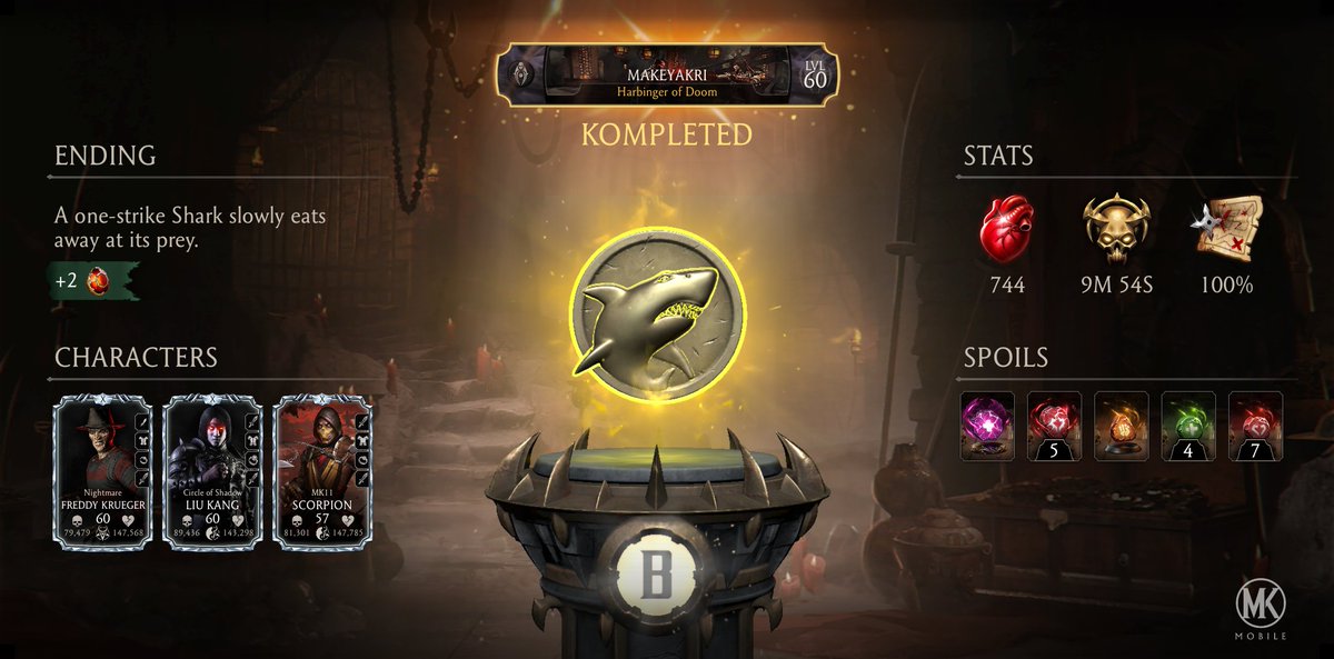 MrLittleEnt's tweet photo. I just completed a Krypt Run in Mortal Kombat mobile! Check out my stats. https://t.co/kTuPAEPOOR