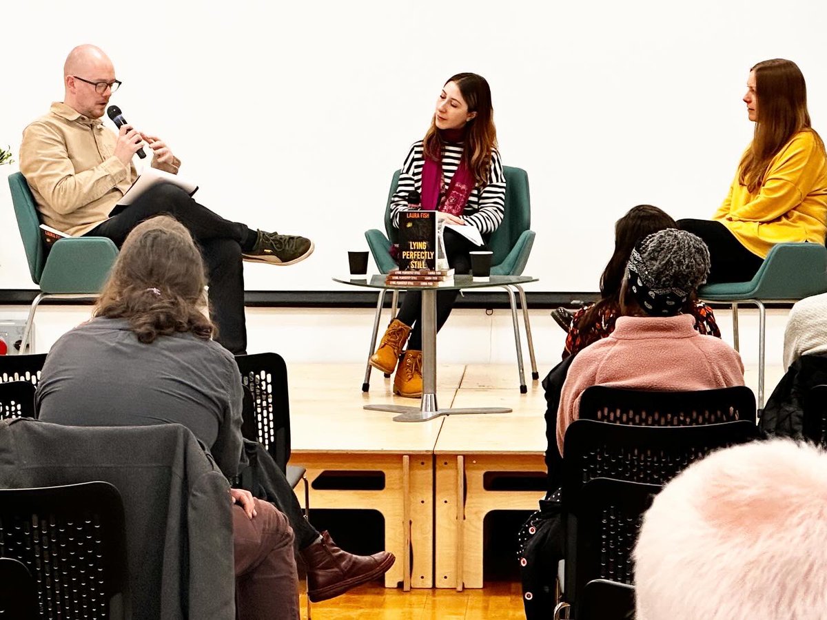 A few moments from yesterday’s memorial event with Isabelle Kenyon <a href="/fly_press/">Fly on the Wall Press</a> &amp; Amy Lord <a href="/SILeedsLitPrize/">SI Leeds Lit Prize</a>, offering reflections &amp; insight into #LyingPerfectlyStill in memory of Laura Fish. 

Thanks to <a href="/ToonLibraries/">Newcastle Libraries</a> &amp; all who came to help make it such a special occasion.