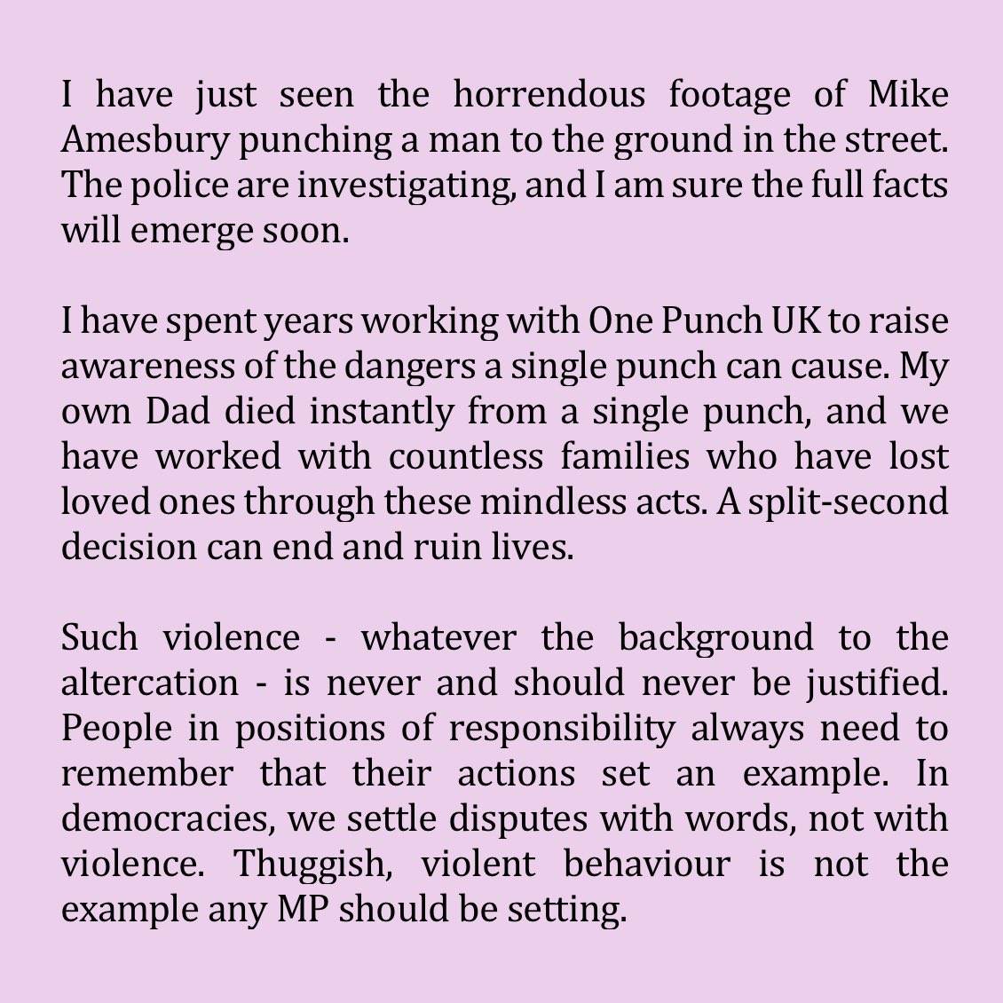 The Mike Amesbury footage is horrendous.