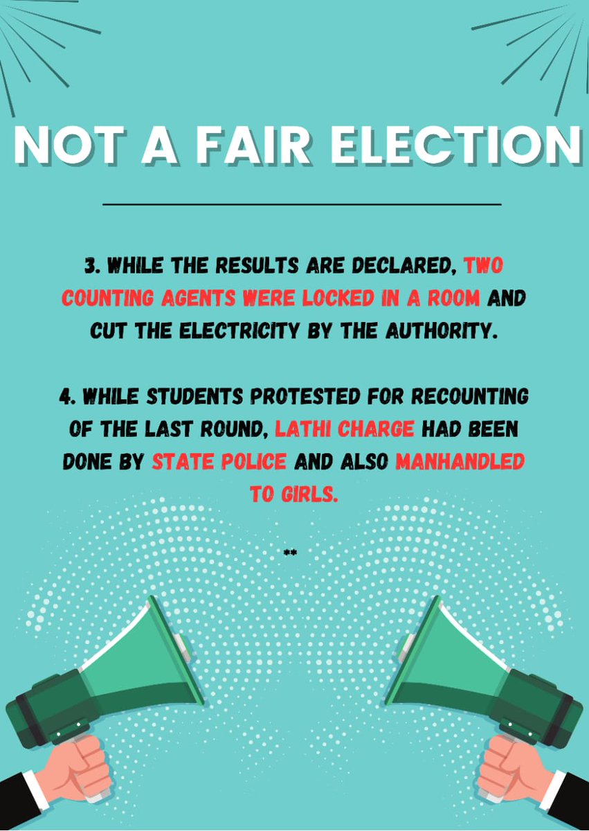 akashbhati_ab's tweet photo. We firmly request a recount of the HCUSU Presidential election votes! With a winning margin under 1% and serious concerns about invalid votes and procedural violations by election commission, transparency is crucial. Justice in our democratic process matters! #HCUSUElections2024 https://t.co/6Sh9nzIZva