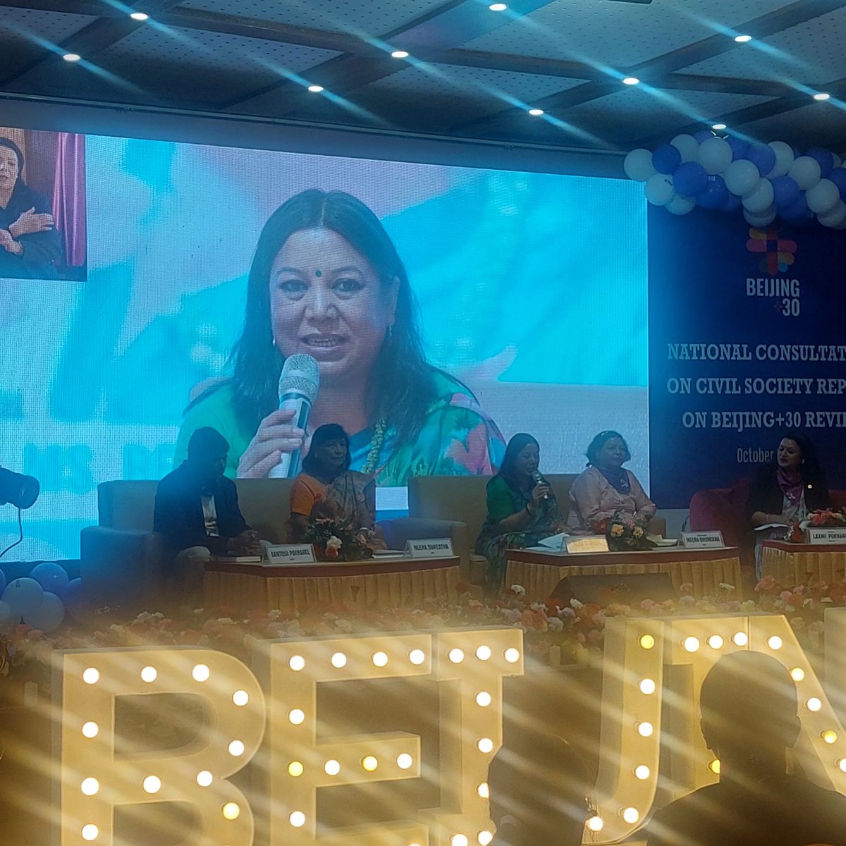 National Consultation on Beijing +30: Women and the Environment 🌍🌱

On October 25, the first panel discussion of the National Consultation on the Civil Society Report for the Beijing +30 Review highlighted the critical intersection of women and the environment.#Beijing30 #NNBN